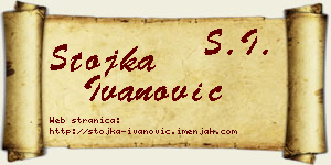 Stojka Ivanović vizit kartica